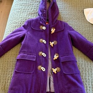 Boden Kids Purple Toggle Coat